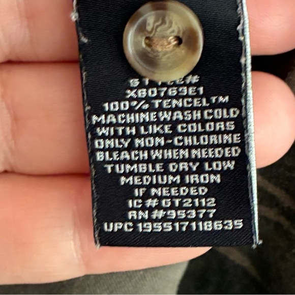 Social Standard by Sanctuary Ladies Tencel Boyfriend Shirt Camo M - Picture 11 of 12